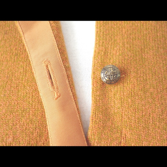 Vintage Orange Ballantyne Scotland 100% Cashmere Sweater+Pencil Skirt Suit Set - Picture 6 of 13